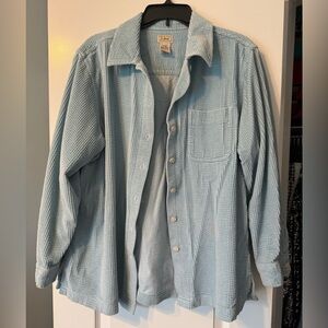 L.L. Bean Men's Light Blue Waffle Shirt Jacket